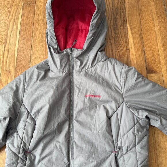Patagonia Jacket Women's Gray Micro Puff Hooded Primaloft Jacket Size M - Picture 3 of 9